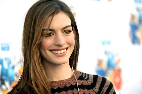 Anne Hathaway 20th Century Fox press day for Rio at Zanuck Theater January 28, 2011 