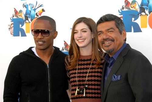 Anne Hathaway 20th Century Fox press day for Rio at Zanuck Theater January 28, 2011 