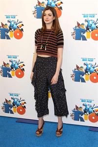 Anne Hathaway 20th Century Fox press day for Rio at Zanuck Theater January 28, 2011 
