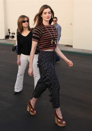 Anne Hathaway 20th Century Fox press day for Rio at Zanuck Theater January 28, 2011 