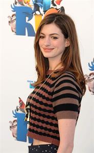 Anne Hathaway 20th Century Fox press day for Rio at Zanuck Theater January 28, 2011 