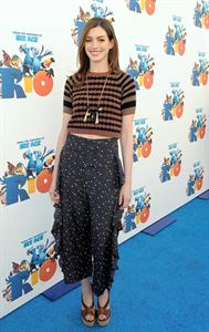 Anne Hathaway 20th Century Fox press day for Rio at Zanuck Theater January 28, 2011 