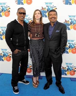 Anne Hathaway 20th Century Fox press day for Rio at Zanuck Theater January 28, 2011 