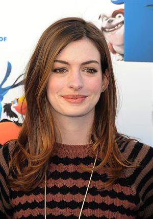 Anne Hathaway 20th Century Fox press day for Rio at Zanuck Theater January 28, 2011 