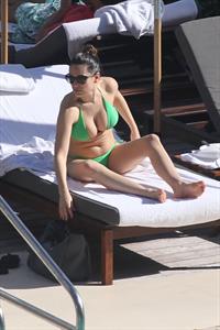 Kelly Brook bikini candids by the pool in Miami 2/1/13 