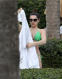 Kelly Brook bikini candids by the pool in Miami 2/1/13 