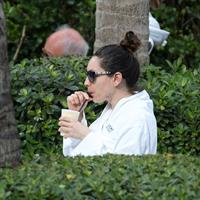 Kelly Brook bikini candids by the pool in Miami 2/1/13 