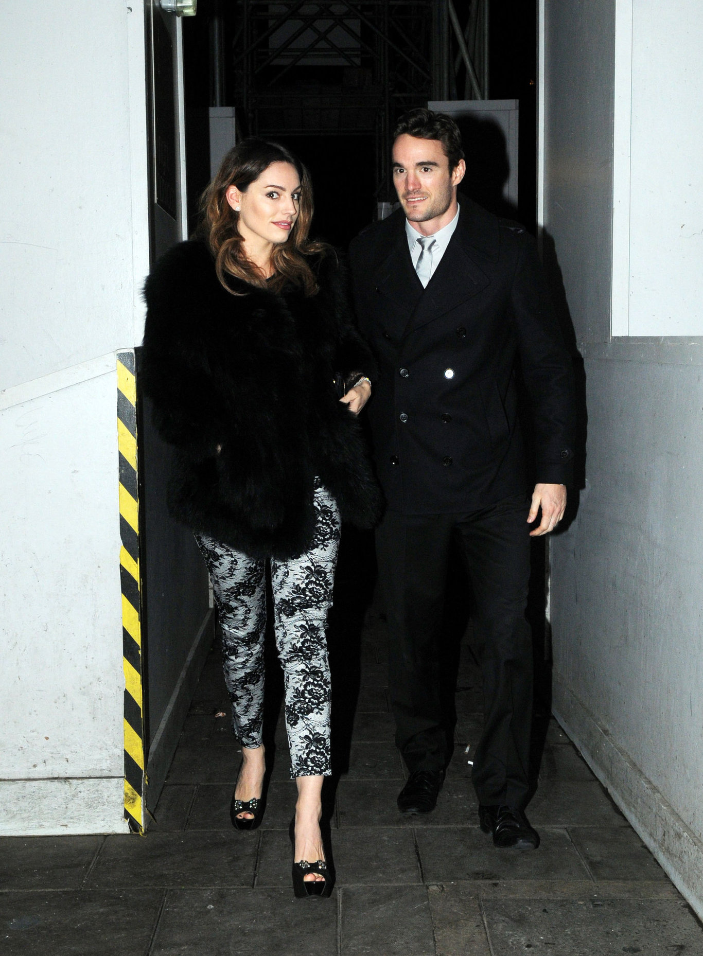 Kelly Brook birthday dinner with Thom Evans at The Wolseley restaurant London November 23, 2012 