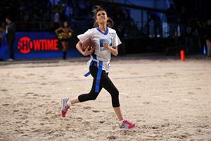 Nina Dobrev DIRECTV'S Celeb Beach Bowl at Mardi Gras World 2/2/13 