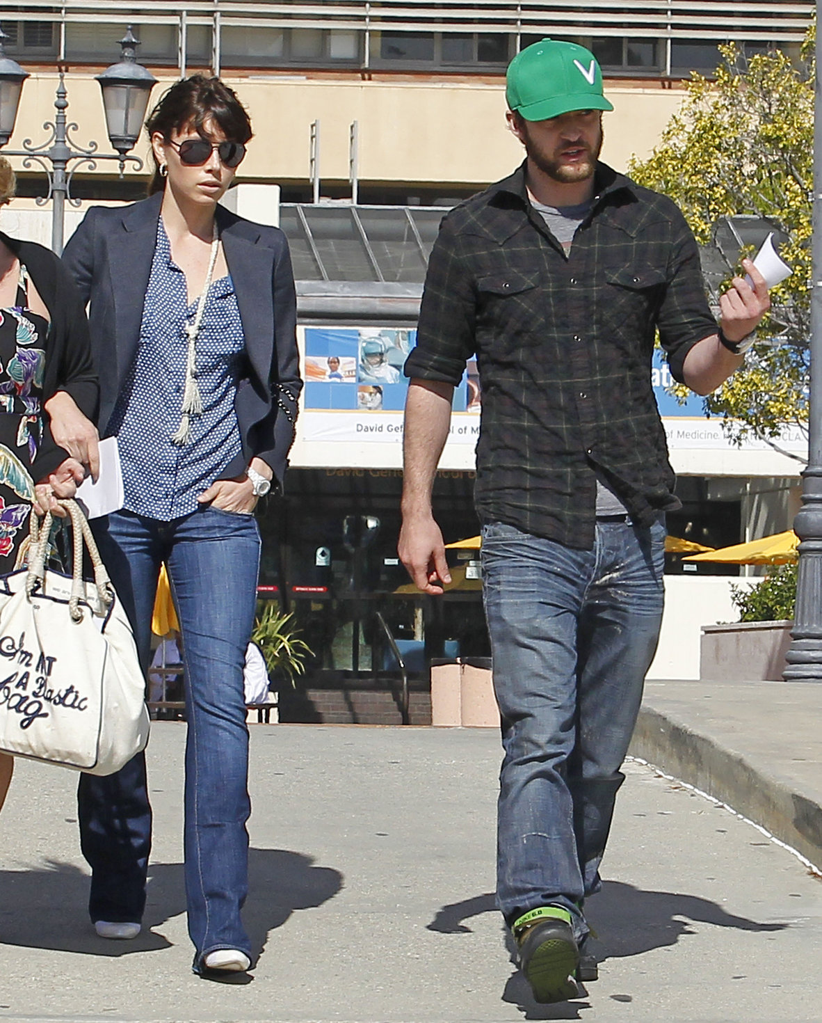 Jessica Biel leaving UCLA Medical Center October 2, 2012