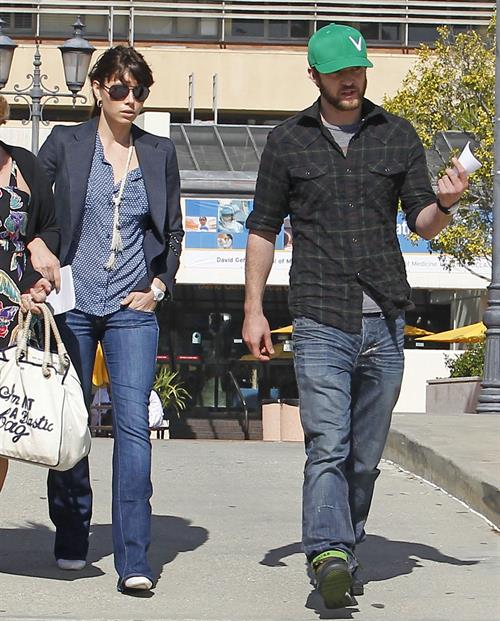 Jessica Biel leaving UCLA Medical Center October 2, 2012