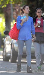 Jessica Biel – “Shiva and May” set candids, LA 10/16/13  