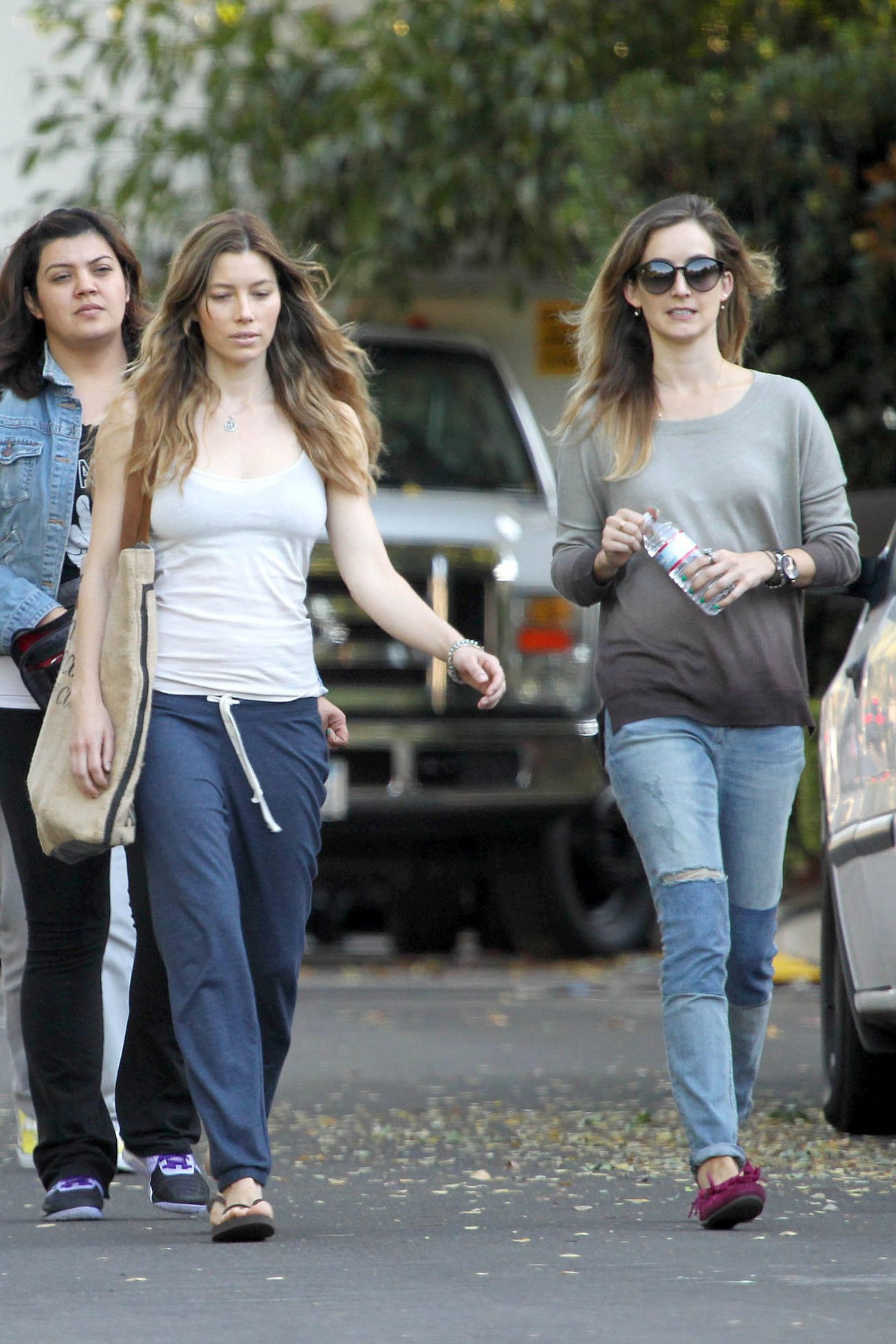 Jessica Biel – “Shiva and May” set candids, LA 10/17/13 