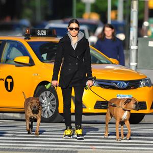 Jessica Biel Takes her two dogs for a long walk in SoHo (May 4, 2013) 