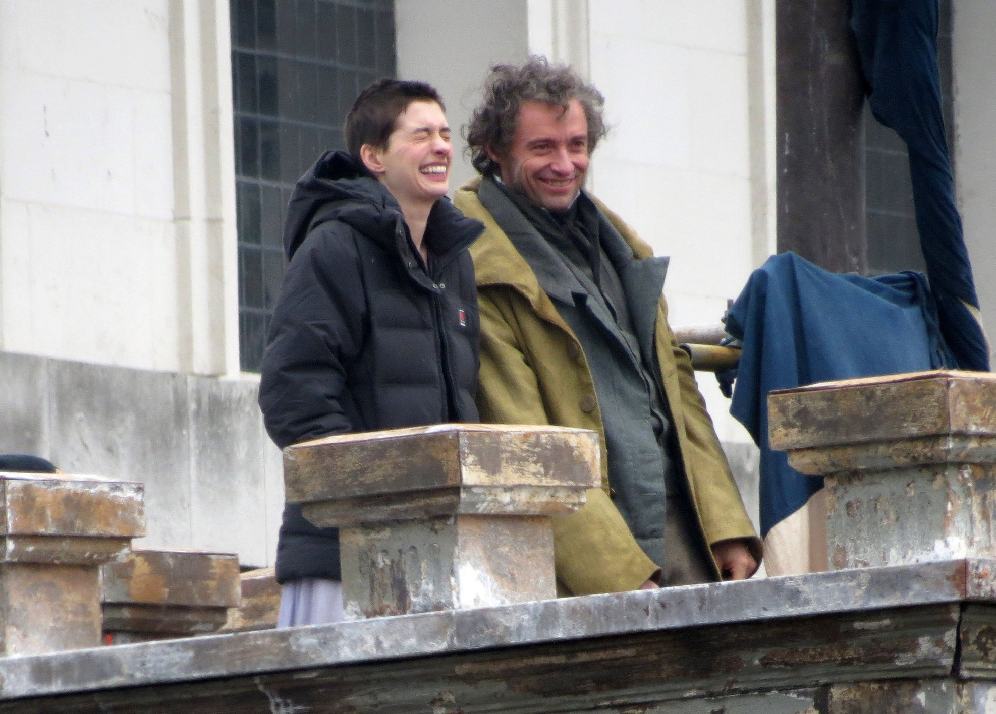 Anne Hathaway on the set of Les Miserables April 18, 2012