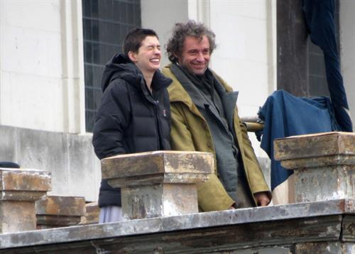 Anne Hathaway on the set of Les Miserables April 18, 2012