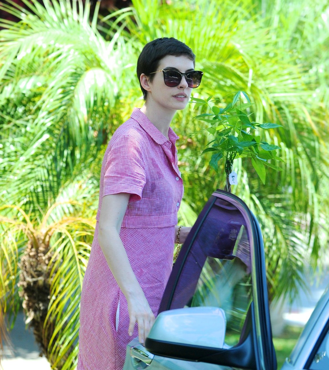 Anne Hathaway out about in Hollywood July 22, 2012 