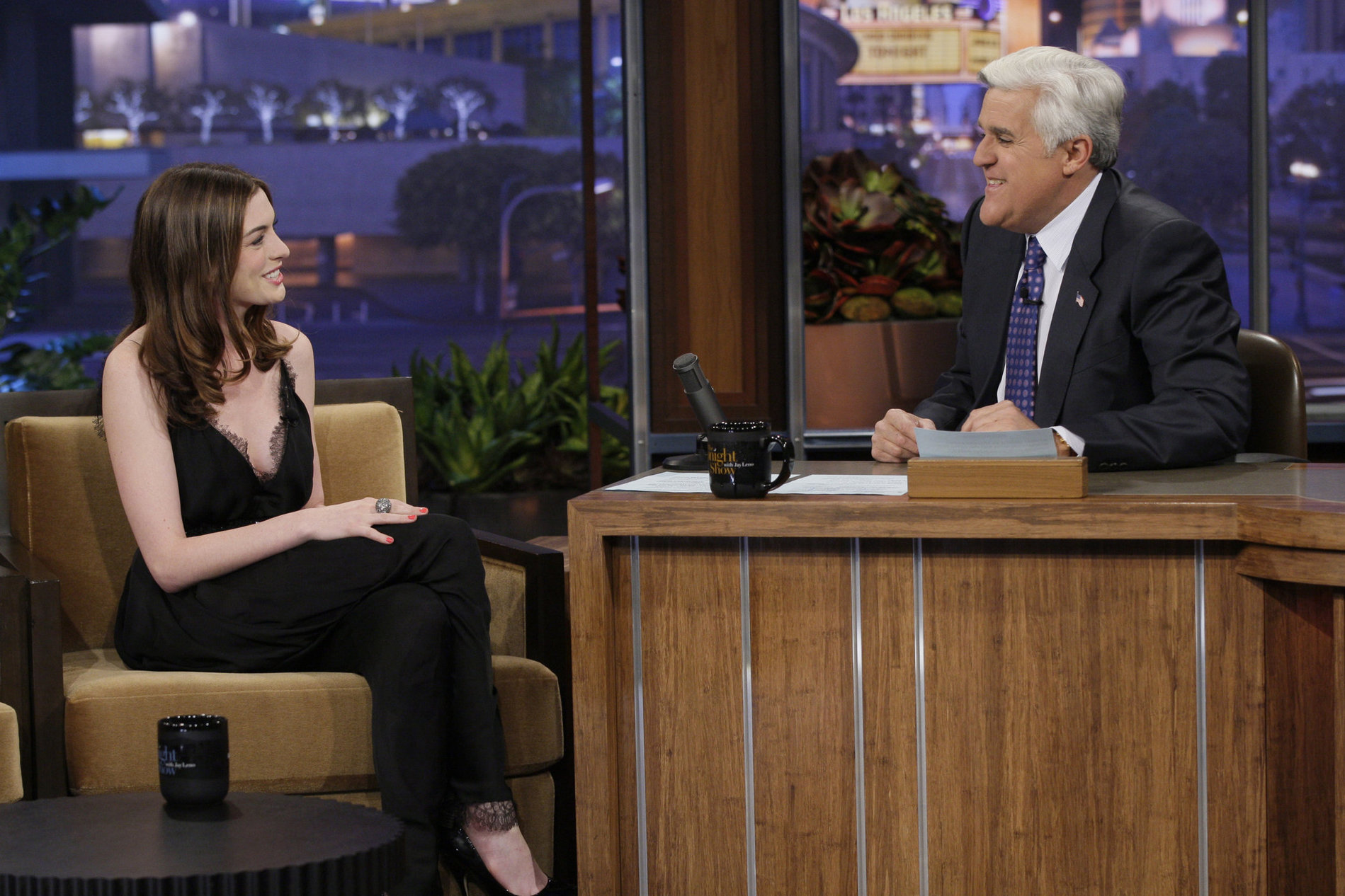 Anne Hathaway on the Tonight Show with Jay Leno April 11, 2010