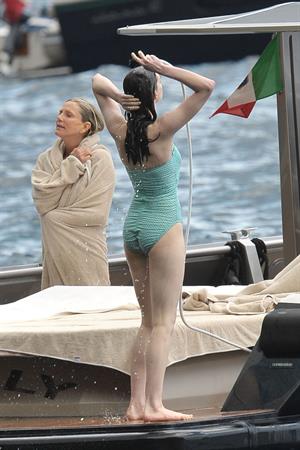 Anne Hathaway on vacation in Italy July 22, 2011 