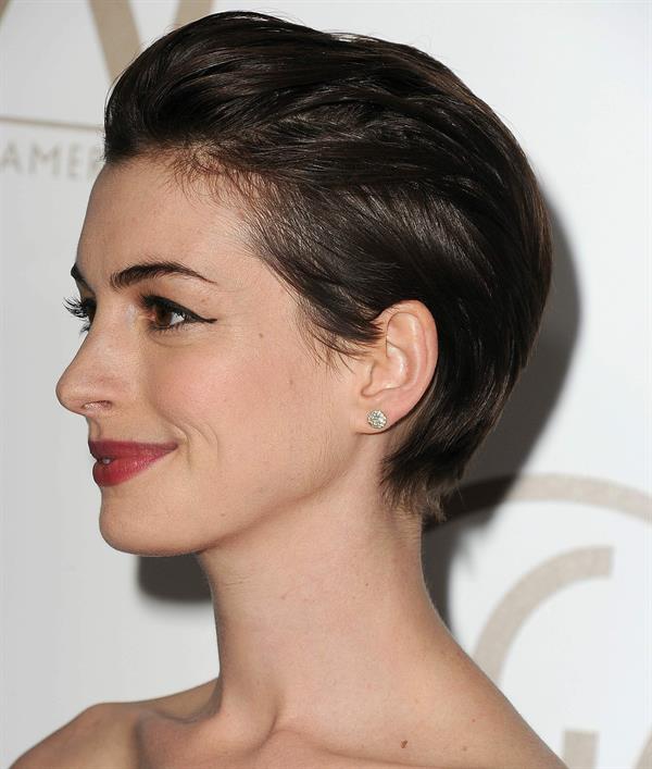 Anne Hathaway 24th Annual Producers Guild Awards at The Beverly Hilton Hotel in Beverly Hills January 26-2013 