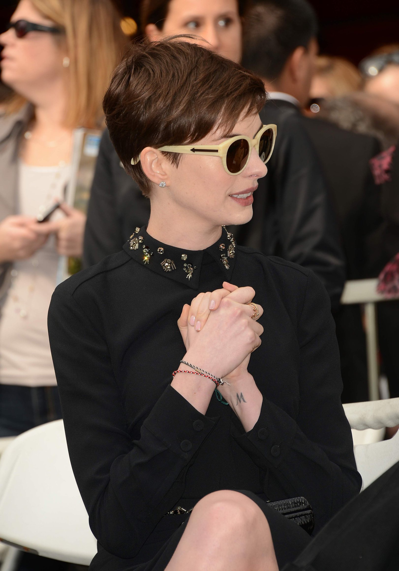 Anne Hathaway attends the Hugh Jackman Hollywood Walk Of Fame Ceremony in Hollywood December 13-2012 