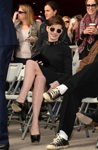 Anne Hathaway attends the Hugh Jackman Hollywood Walk Of Fame Ceremony in Hollywood December 13-2012 