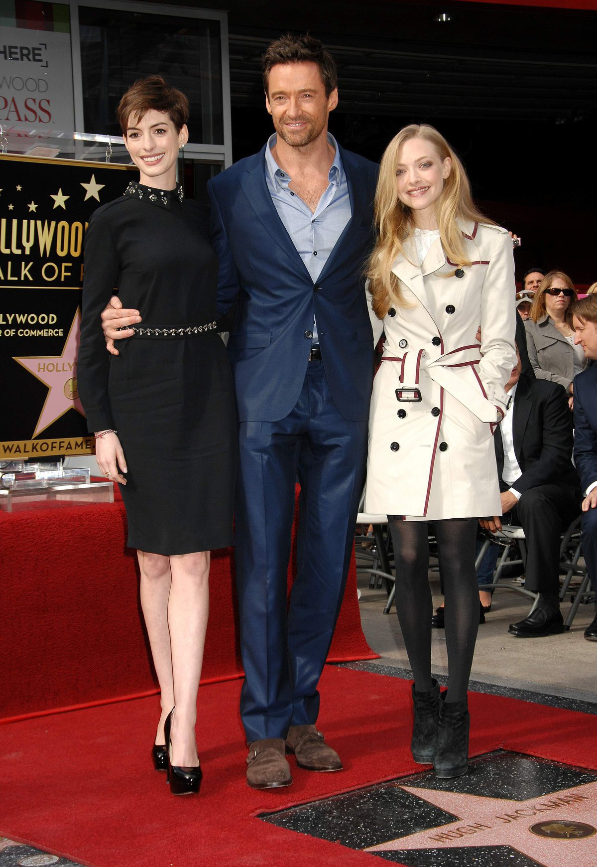 Anne Hathaway attends the Hugh Jackman Hollywood Walk Of Fame Ceremony in Hollywood December 13-2012 