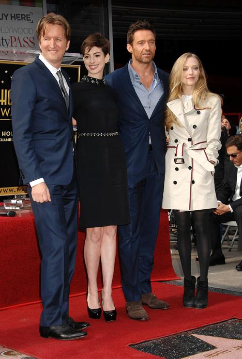 Anne Hathaway attends the Hugh Jackman Hollywood Walk Of Fame Ceremony in Hollywood December 13-2012 