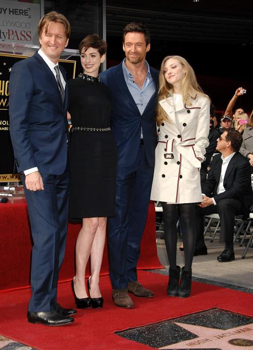 Anne Hathaway attends the Hugh Jackman Hollywood Walk Of Fame Ceremony in Hollywood December 13-2012 