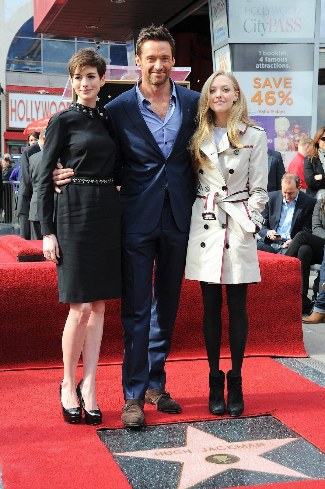 Anne Hathaway attends the Hugh Jackman Hollywood Walk Of Fame Ceremony in Hollywood December 13-2012 