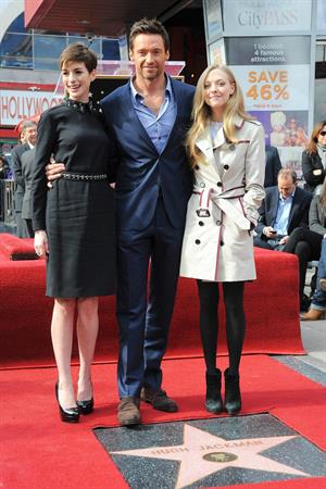 Anne Hathaway attends the Hugh Jackman Hollywood Walk Of Fame Ceremony in Hollywood December 13-2012 