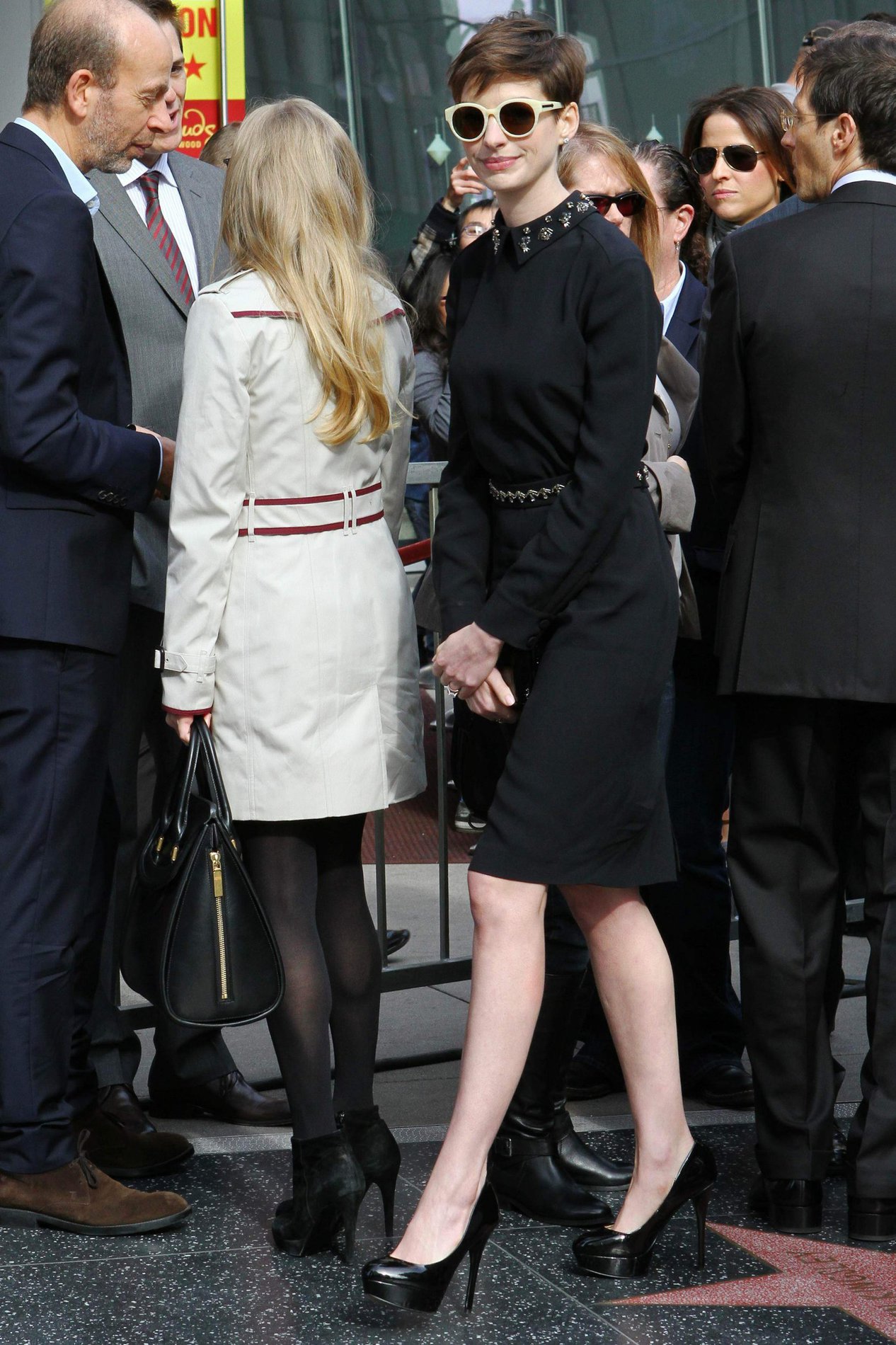 Anne Hathaway attends the Hugh Jackman Hollywood Walk Of Fame Ceremony in Hollywood December 13-2012 