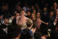 Anne Hathaway attends the Critics' Choice Movie Awards 2013 with Skinnygirl Cocktails at Barkar Hangar