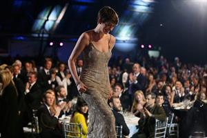 Anne Hathaway attends the Critics' Choice Movie Awards 2013 with Skinnygirl Cocktails at Barkar Hangar