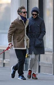 Anne Hathaway - out for a walk in NYC 1/8/13  