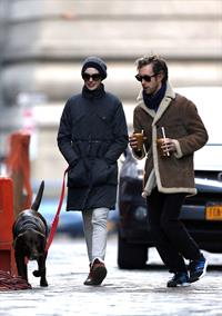 Anne Hathaway - out for a walk in NYC 1/8/13  