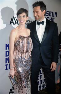 Anne Hathaway Attended the Museum of the Moving Image 27th Annual Black Tie Salute in New York Dec 11, 2012