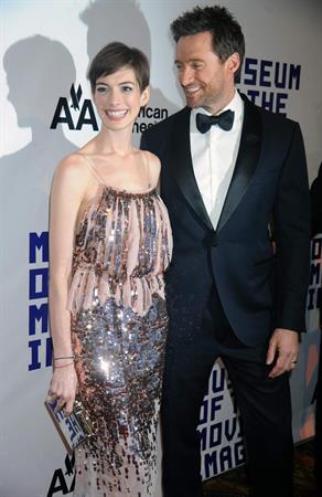 Anne Hathaway Attended the Museum of the Moving Image 27th Annual Black Tie Salute in New York Dec 11, 2012