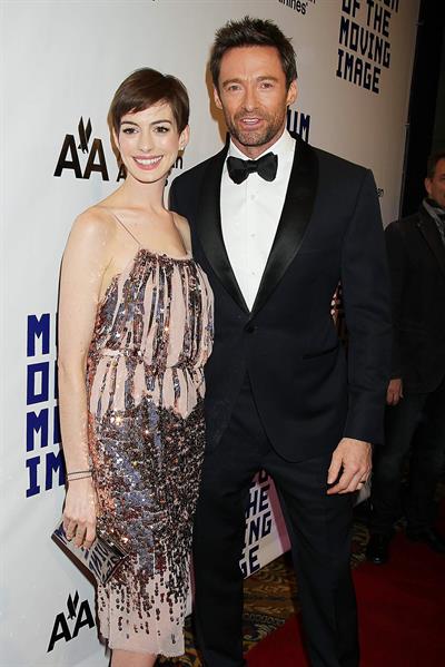 Anne Hathaway Attended the Museum of the Moving Image 27th Annual Black Tie Salute in New York Dec 11, 2012