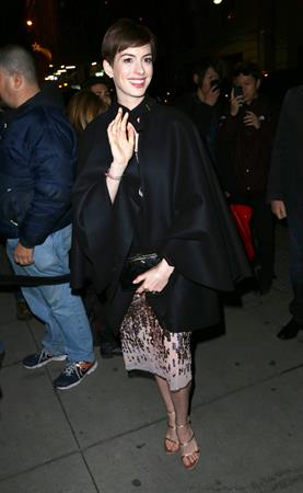 Anne Hathaway Attended the Museum of the Moving Image 27th Annual Black Tie Salute in New York Dec 11, 2012