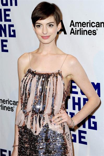 Anne Hathaway Attended the Museum of the Moving Image 27th Annual Black Tie Salute in New York Dec 11, 2012