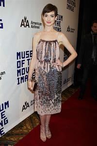 Anne Hathaway Attended the Museum of the Moving Image 27th Annual Black Tie Salute in New York Dec 11, 2012