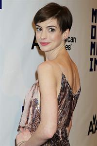Anne Hathaway Attended the Museum of the Moving Image 27th Annual Black Tie Salute in New York Dec 11, 2012
