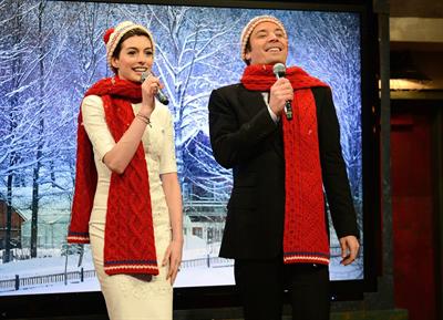 Anne Hathaway Late Night With Jimmy Fallon in New York December 11, 2012 