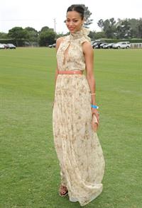 Zoe Saldana Santa Barbara Polo and Racquet club