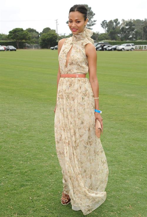 Zoe Saldana Santa Barbara Polo and Racquet club