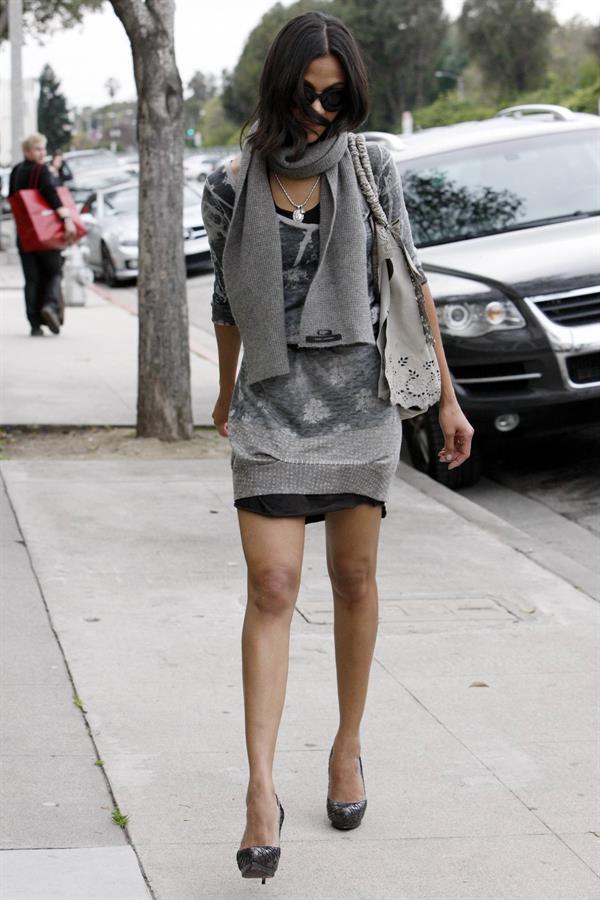 Zoe Saldana out & about in Los Angeles - March 5, 2010   