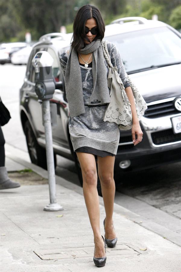 Zoe Saldana out & about in Los Angeles - March 5, 2010   