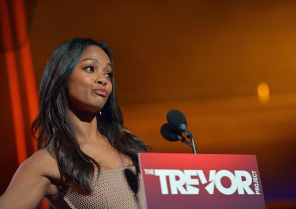 Zoe Saldana The Trevor Project's 2012 'Trevor Live' Event Honoring Katy Perry at Hollywood Palladium in Hollywoo 