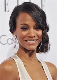 Zoe Saldana arrives for ELLE Magazine 16th Annual Women in Hollywood Tribute Oct 19, 2009  